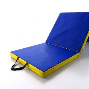 materac sportowy składany niebiesko - żółty