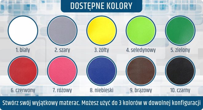 materace gimnastyczne składane dostępne kolory